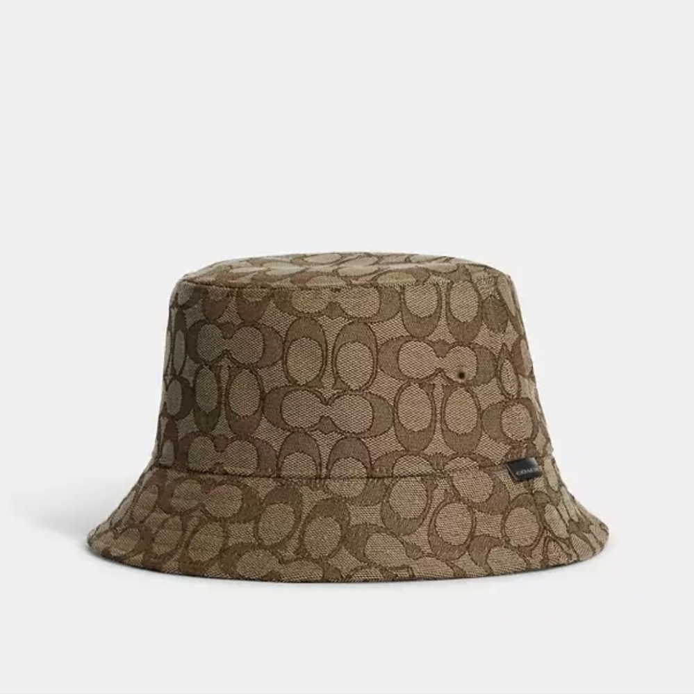 NWT Coach Signature Jacquard Bucket Hat